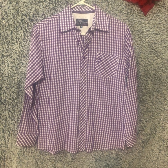 Jasper Conron Multicolor Check Short Sleeve Button Up Shirt Size 14 - Picture 5 of 7